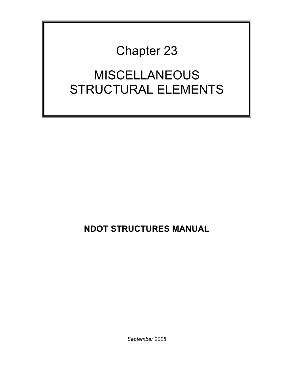Ndot Structures Manual