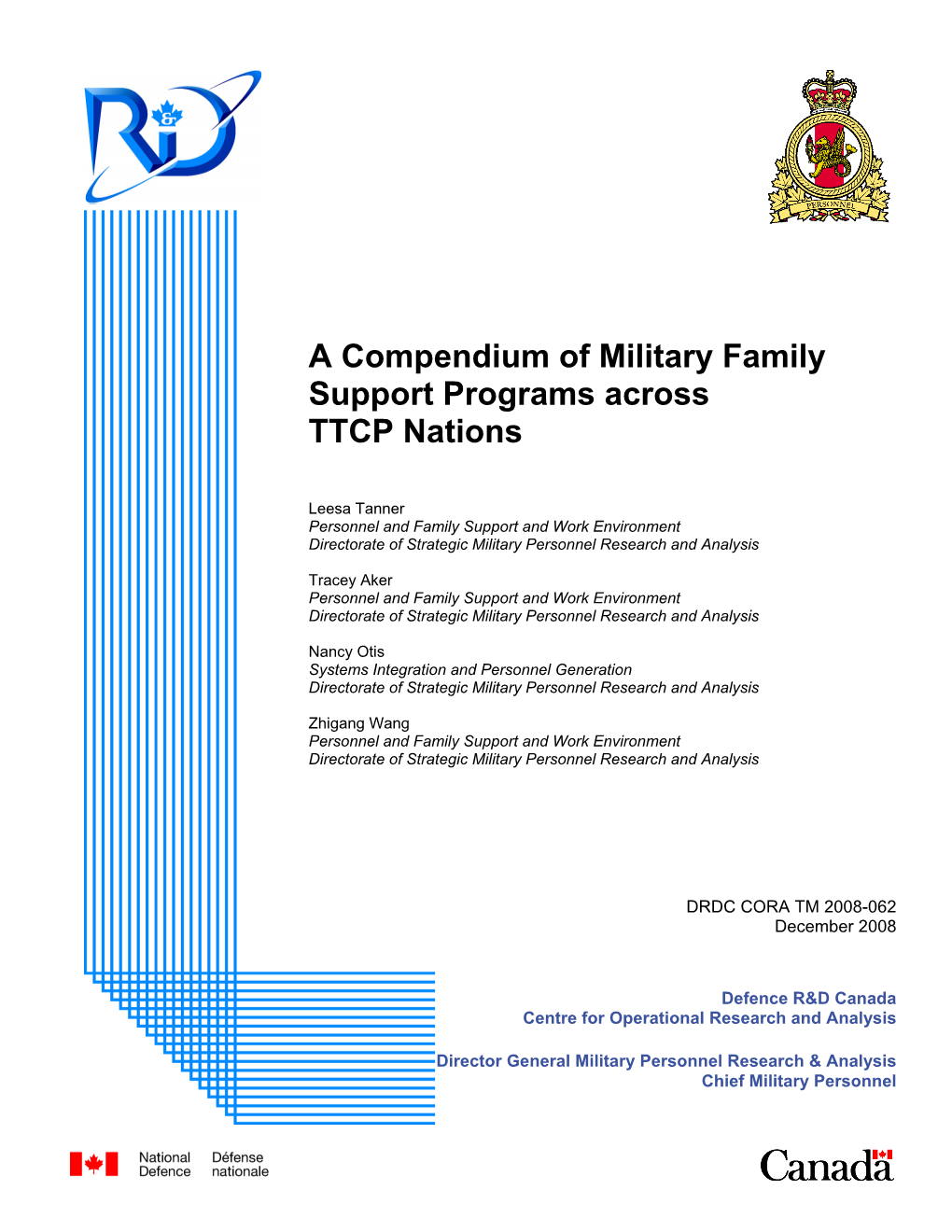 A Compedium of Military Family Support Programs Across TTCP