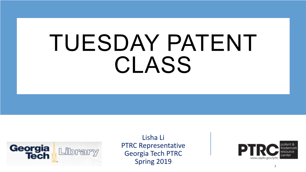 Patent Search Class