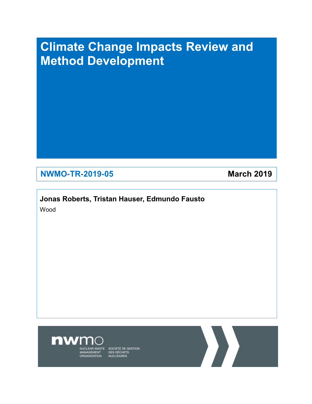 Climate Change Impacts Review and Method Development