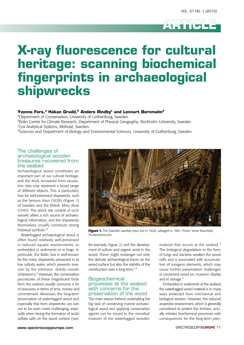 X-Ray Fluorescence for Cultural Heritage: Scanning Biochemical Fingerprints in Archaeological Shipwrecks