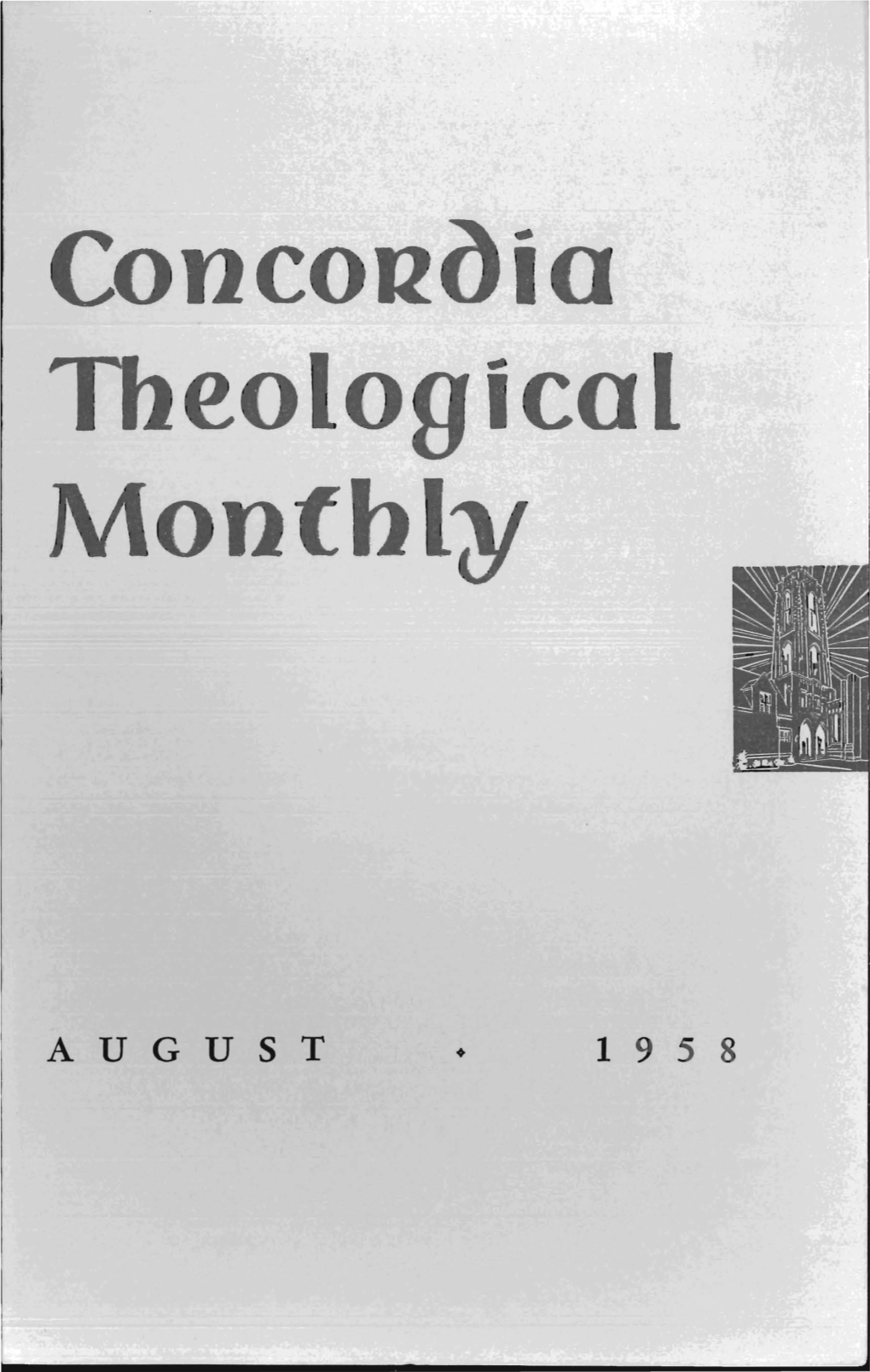 Concou()Io Theological Monthly