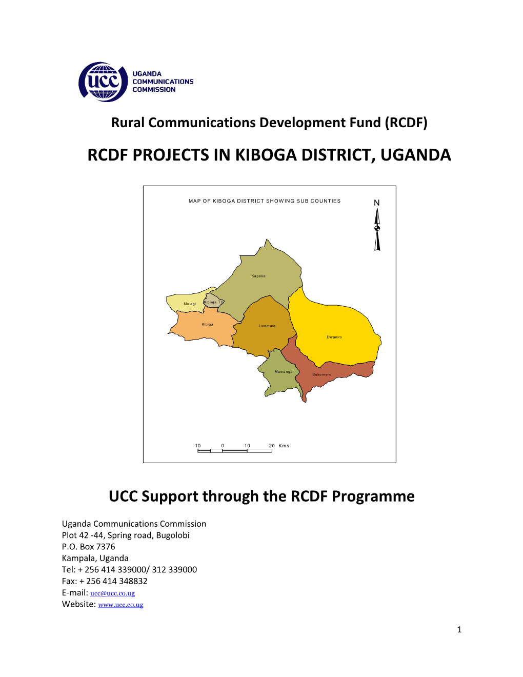 Rcdf Projects in Kiboga District, Uganda