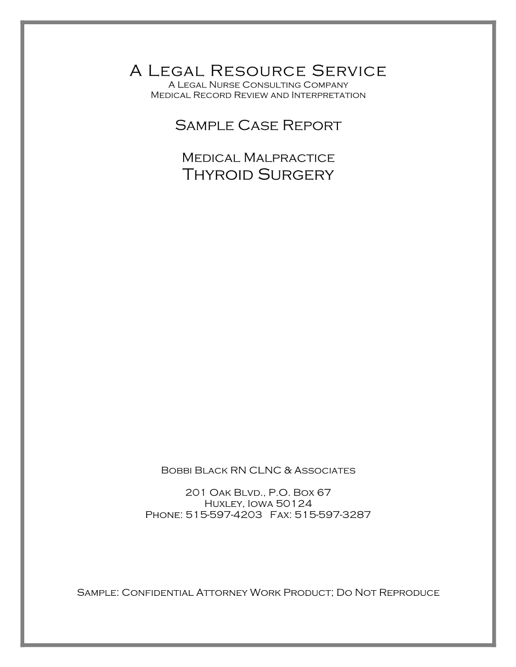 A Legal Resource Service Thyroid Surgery