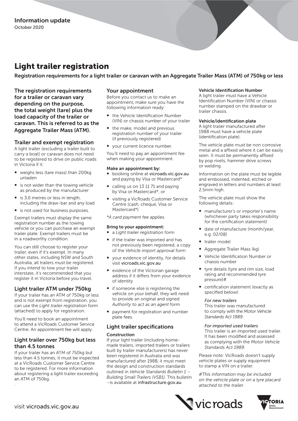 Light Trailer Registration Form E.G