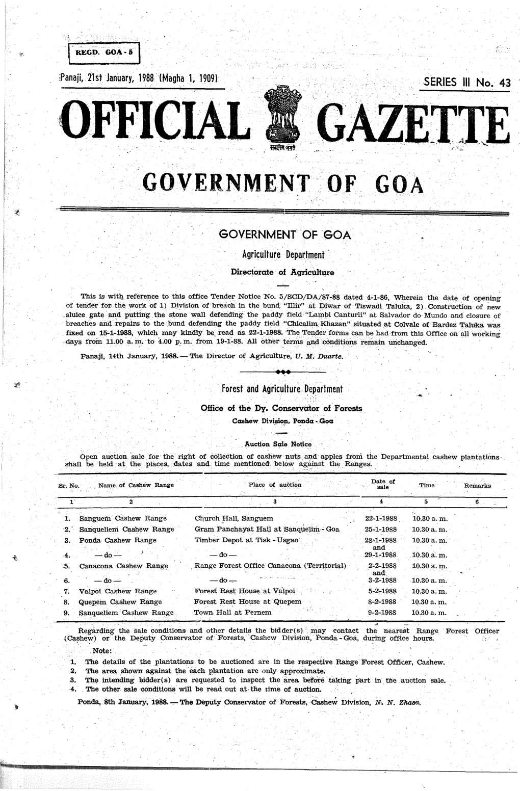 Official ,Government of Goa