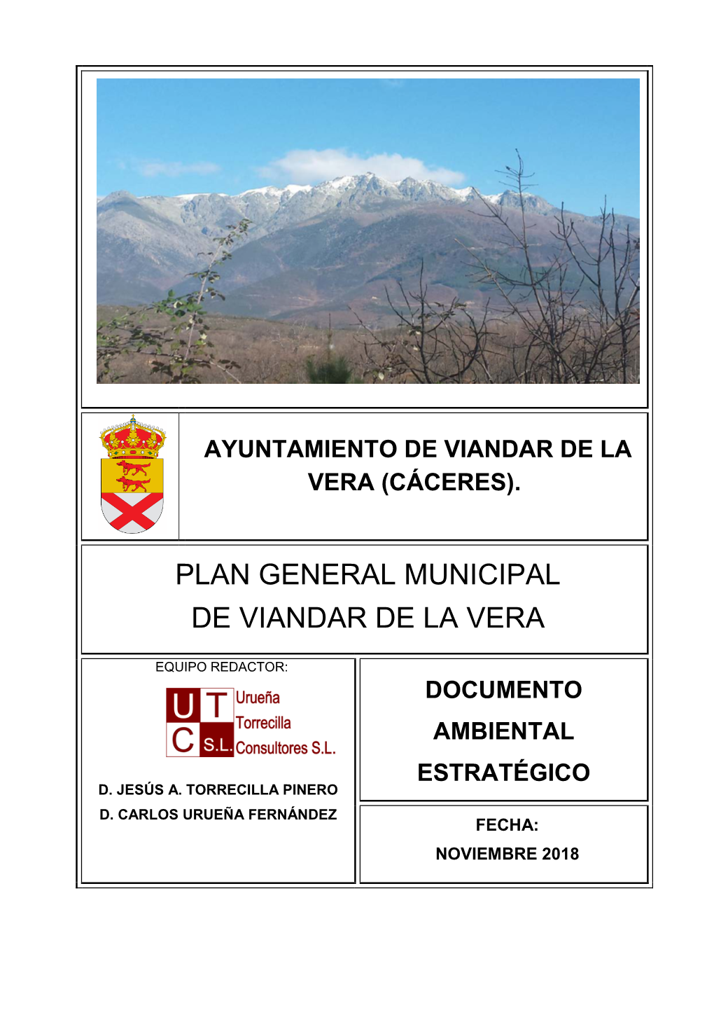 Plan General Municipal De Viandar De La Vera