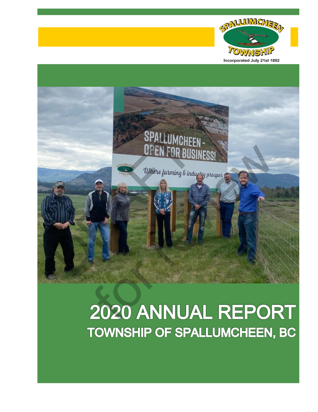 Township of Spallumcheen Annual Report