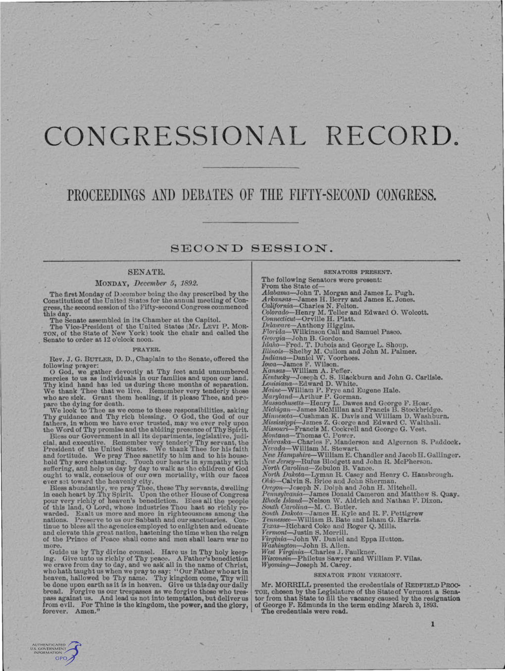 Congressional Recordo