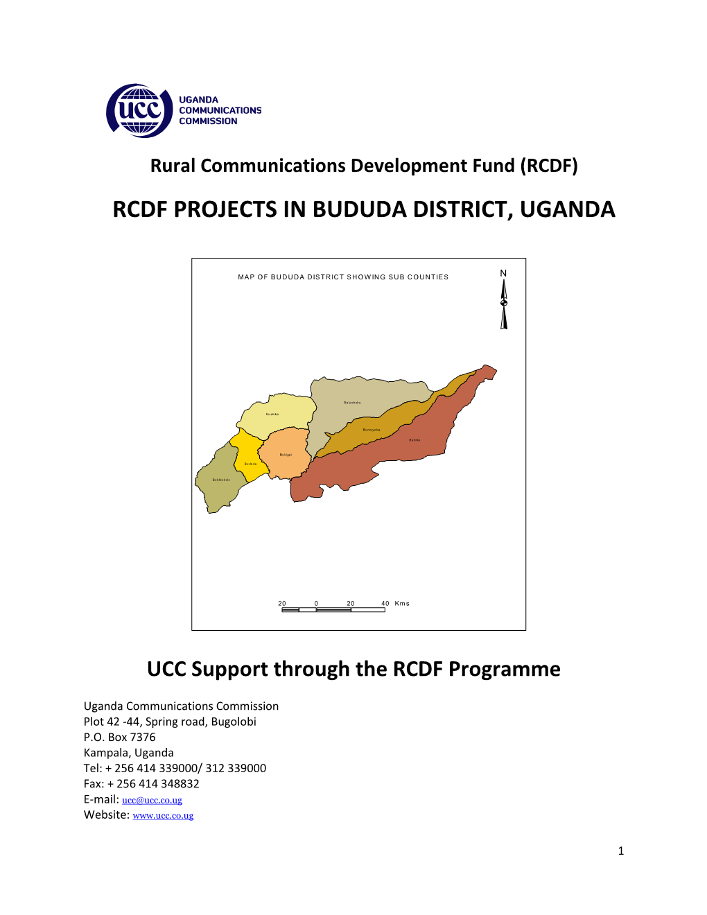 Rcdf Projects in Bududa District, Uganda