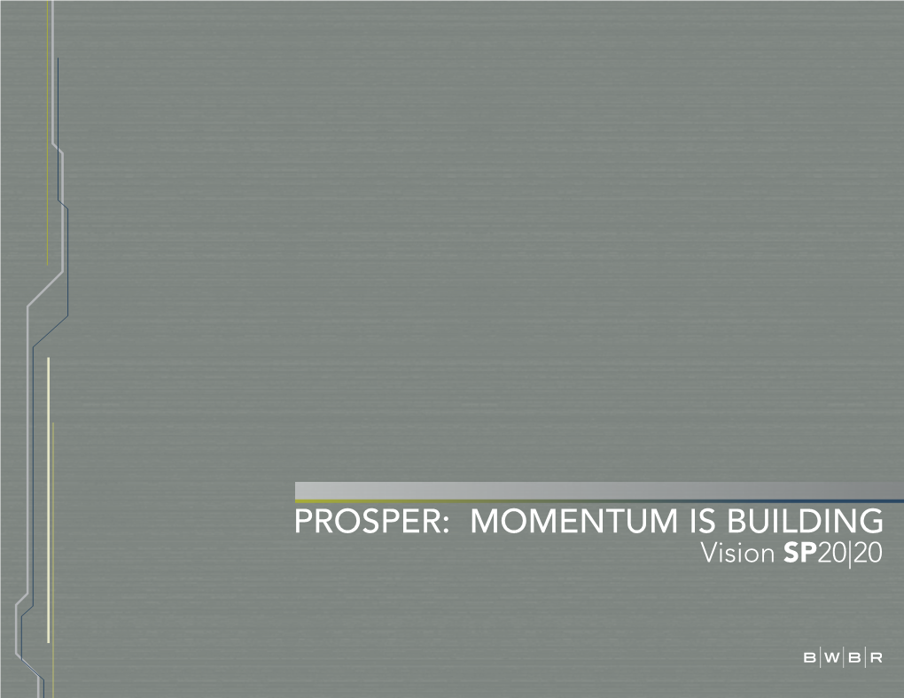 PROSPER: MOMENTUM IS BUILDING Vision SP20|20 “Saint Paul Is Home to Some of the Most Creative People and Industries in the Country
