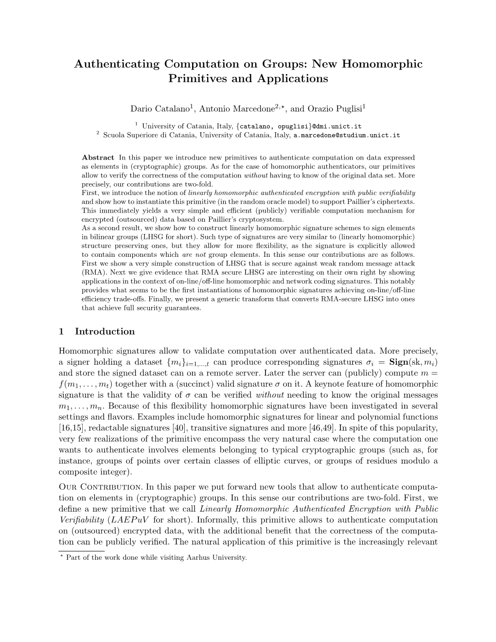 Authenticating Computation on Groups: New Homomorphic Primitives and Applications