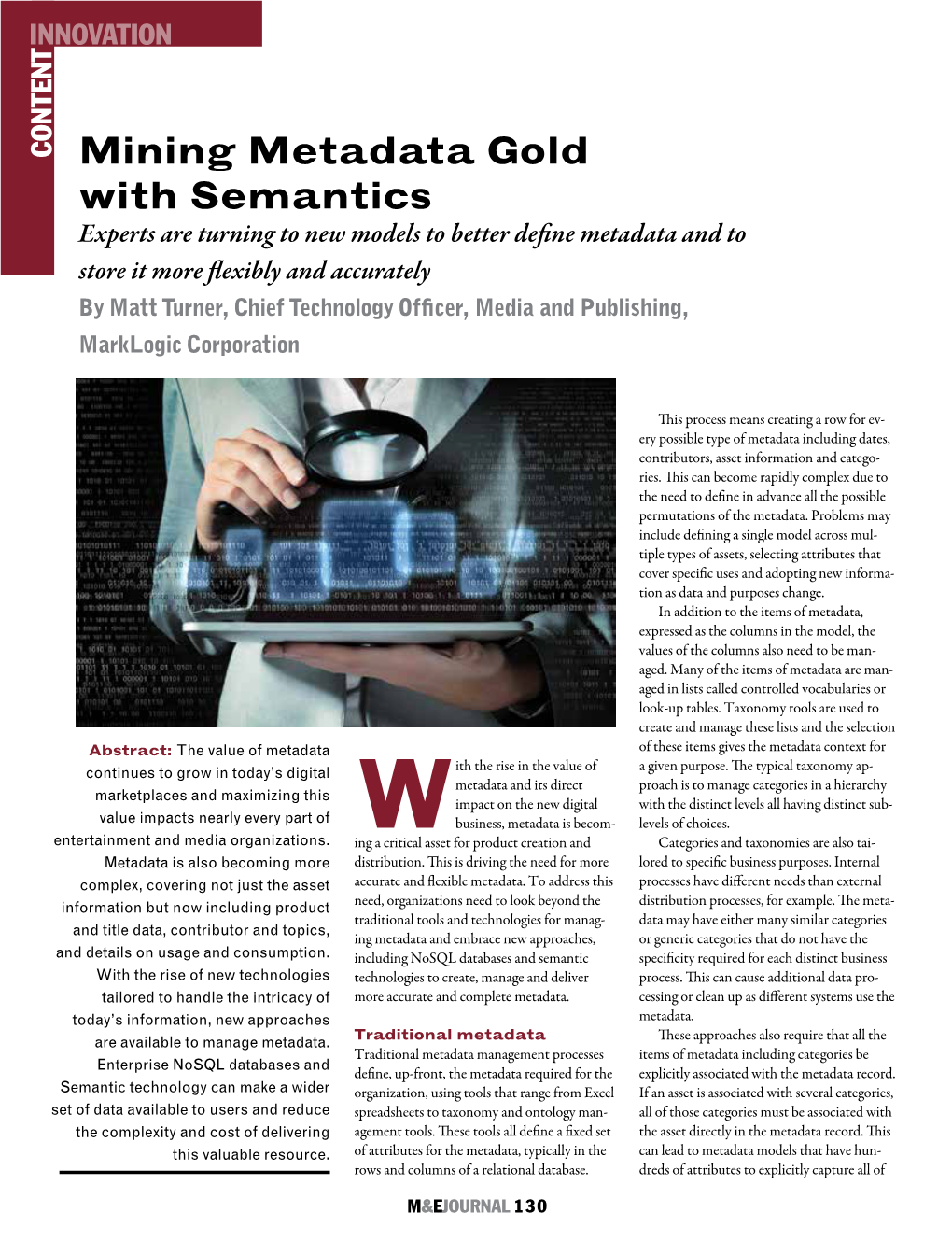 Mining Metadata Gold with Semantics