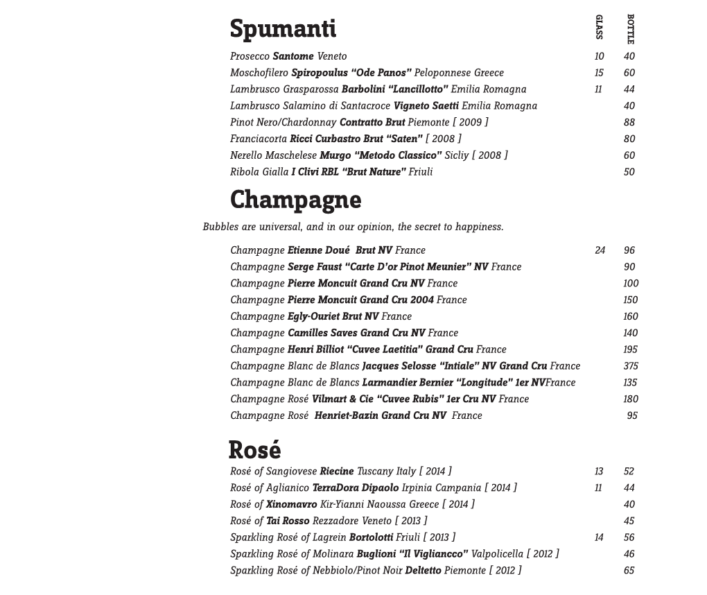 Spumanti Champagne Rosé