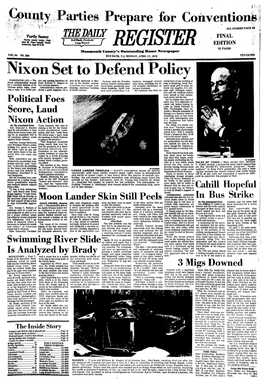 Nixon Set to Defend Policy