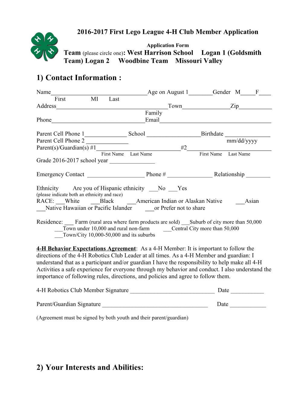 Application Form s17