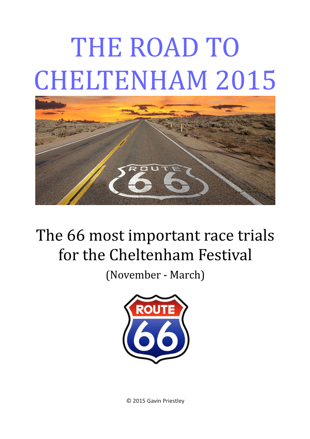 The Road to Cheltenham 2015