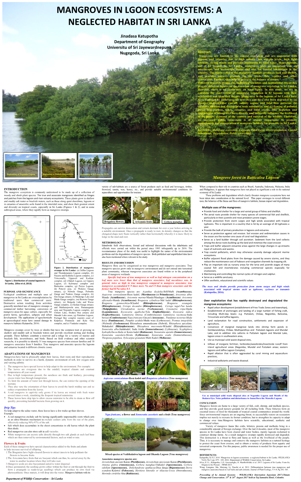Mangroves in Lgoon Ecosystems: a Neglected Habitat in Sri Lanka