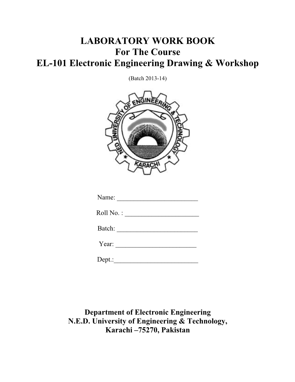 Electronic Engineering Drawing & Workshop