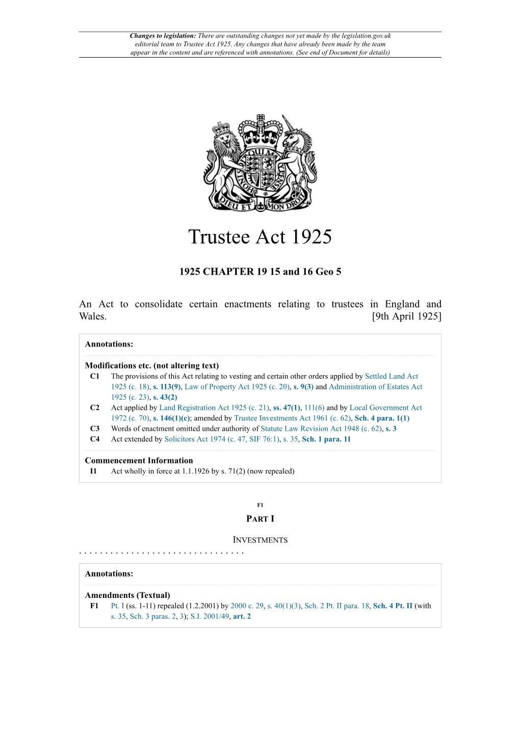 Trustee Act 1925