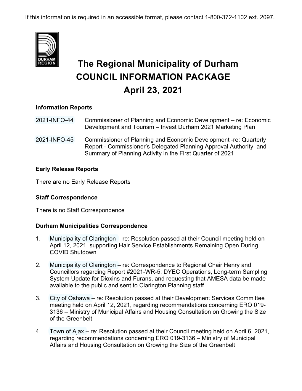 Council Information Package April 22, 2021