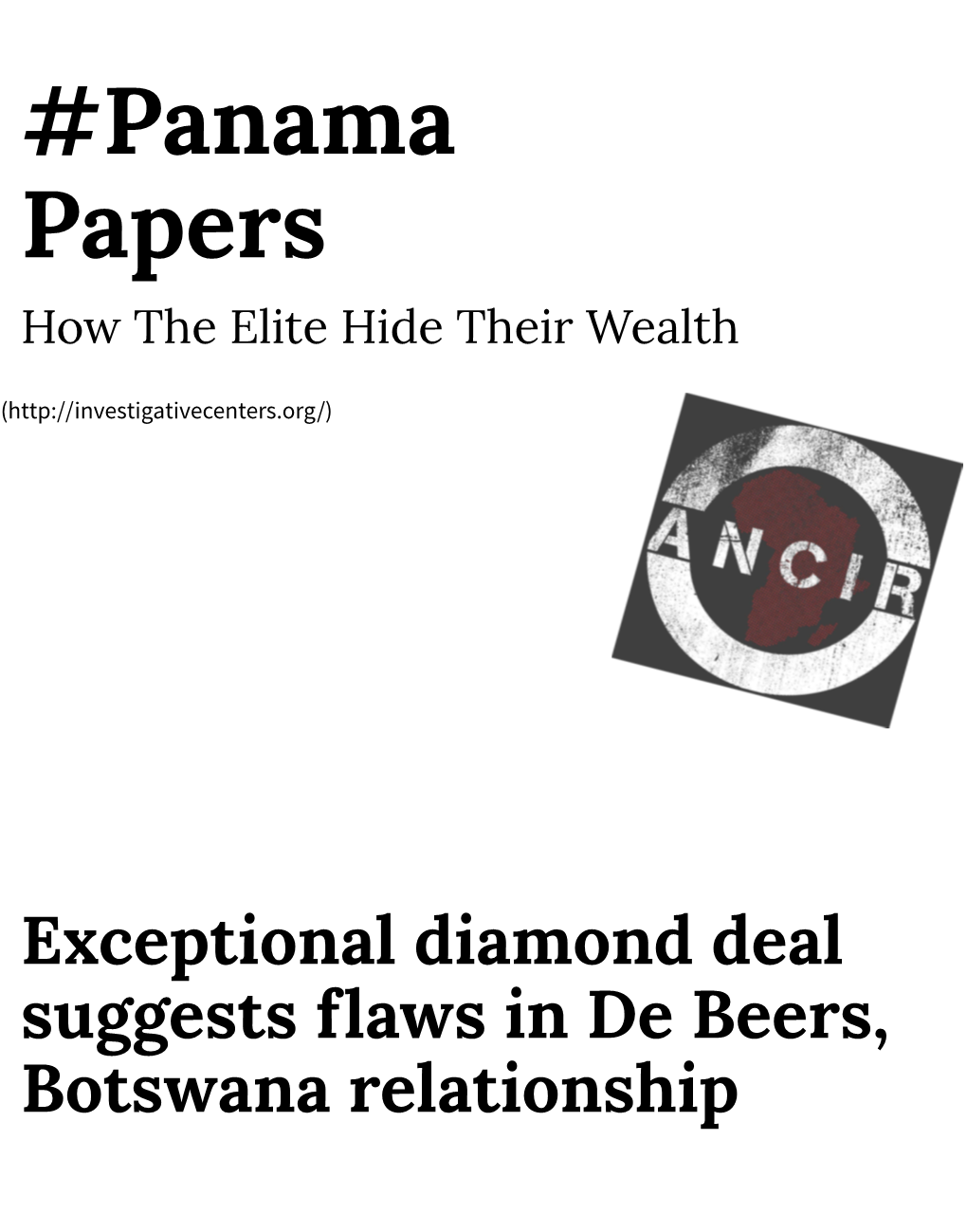 Exceptional Diamond Deal Suggests Flaws in De Beers, Botswana Relationship 323 11