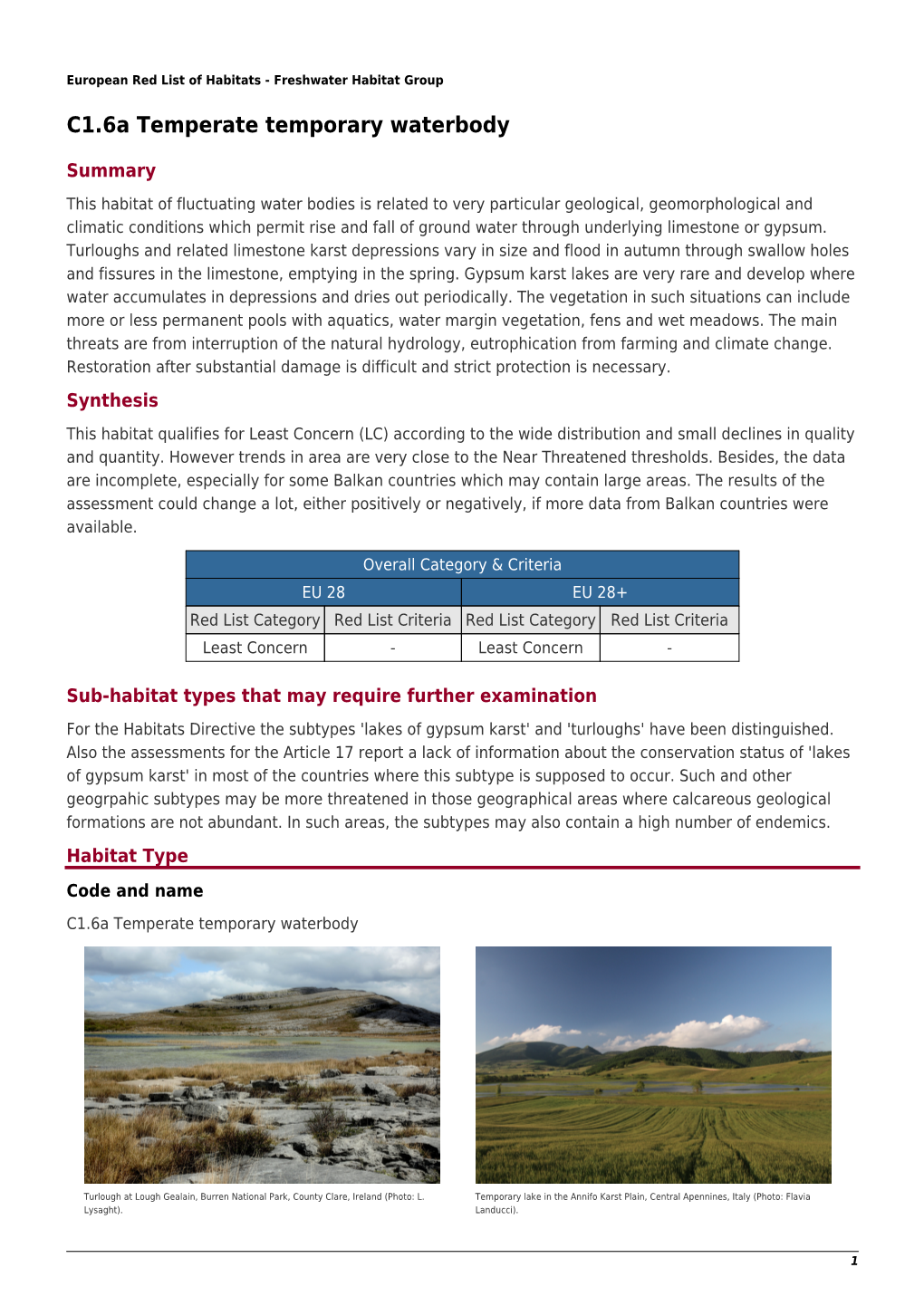 C1.6A Temperate Temporary Waterbody