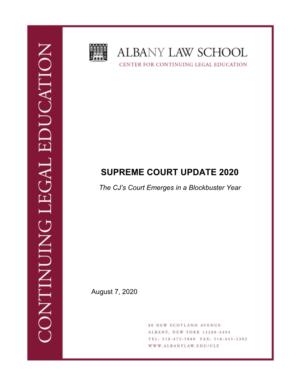Supreme Court Update 2020 Program Materials