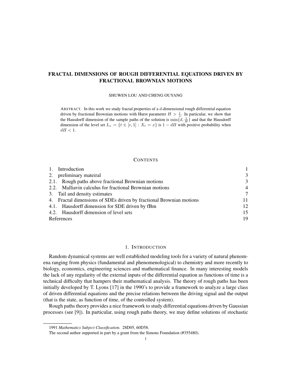 Fractal Dimensions of Rough Differential Equations Driven by Fractional Brownian Motions