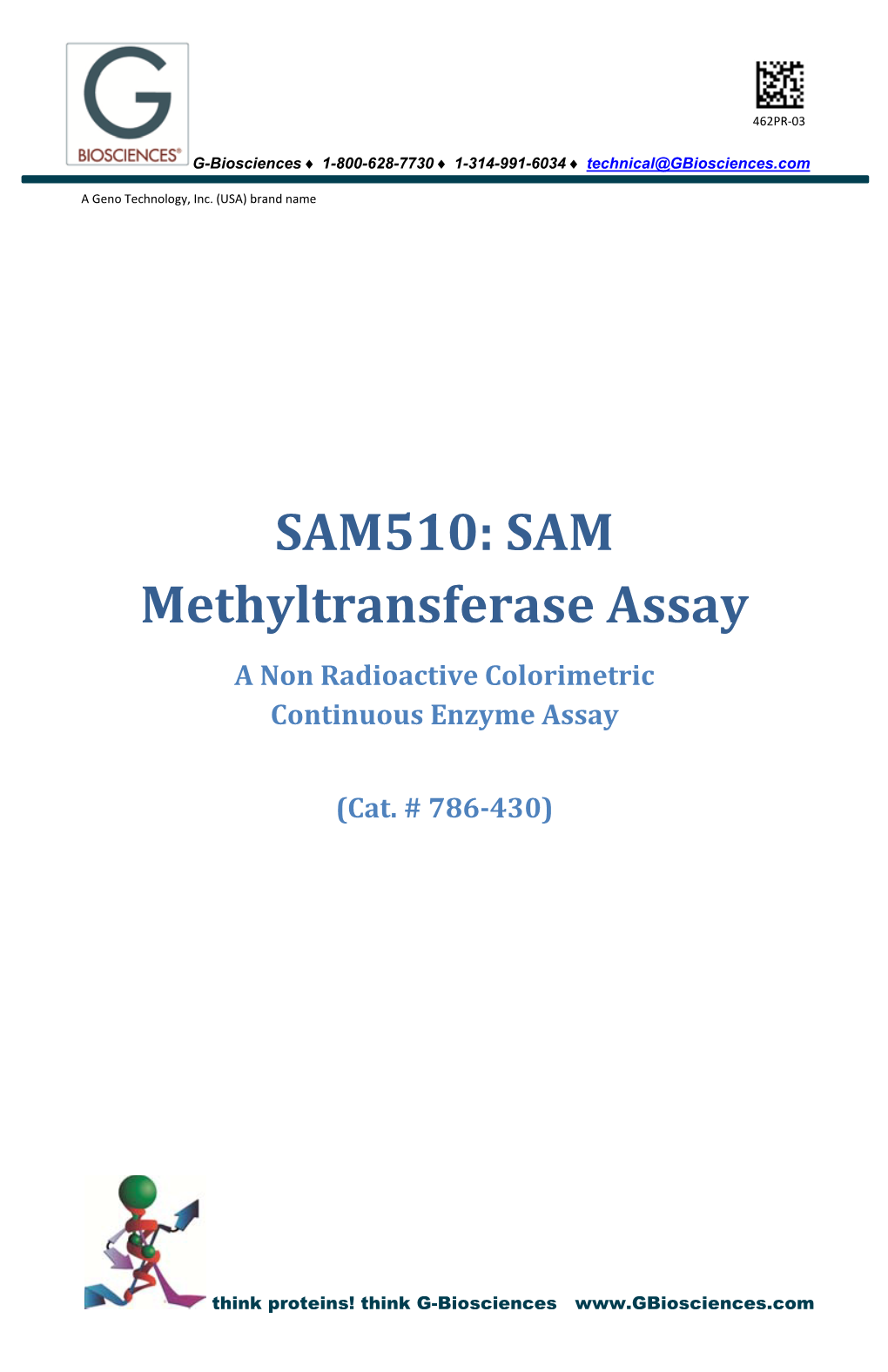 SAM Methyltransferase Assay a Non Radioactive Colorimetric Continuous Enzyme Assay