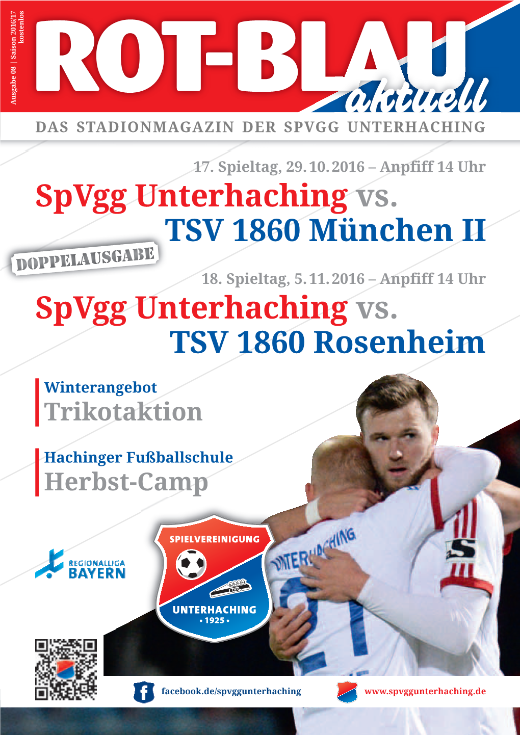 Spvgg Unterhaching Stadionmagazin 2016-2017 Nr. 08