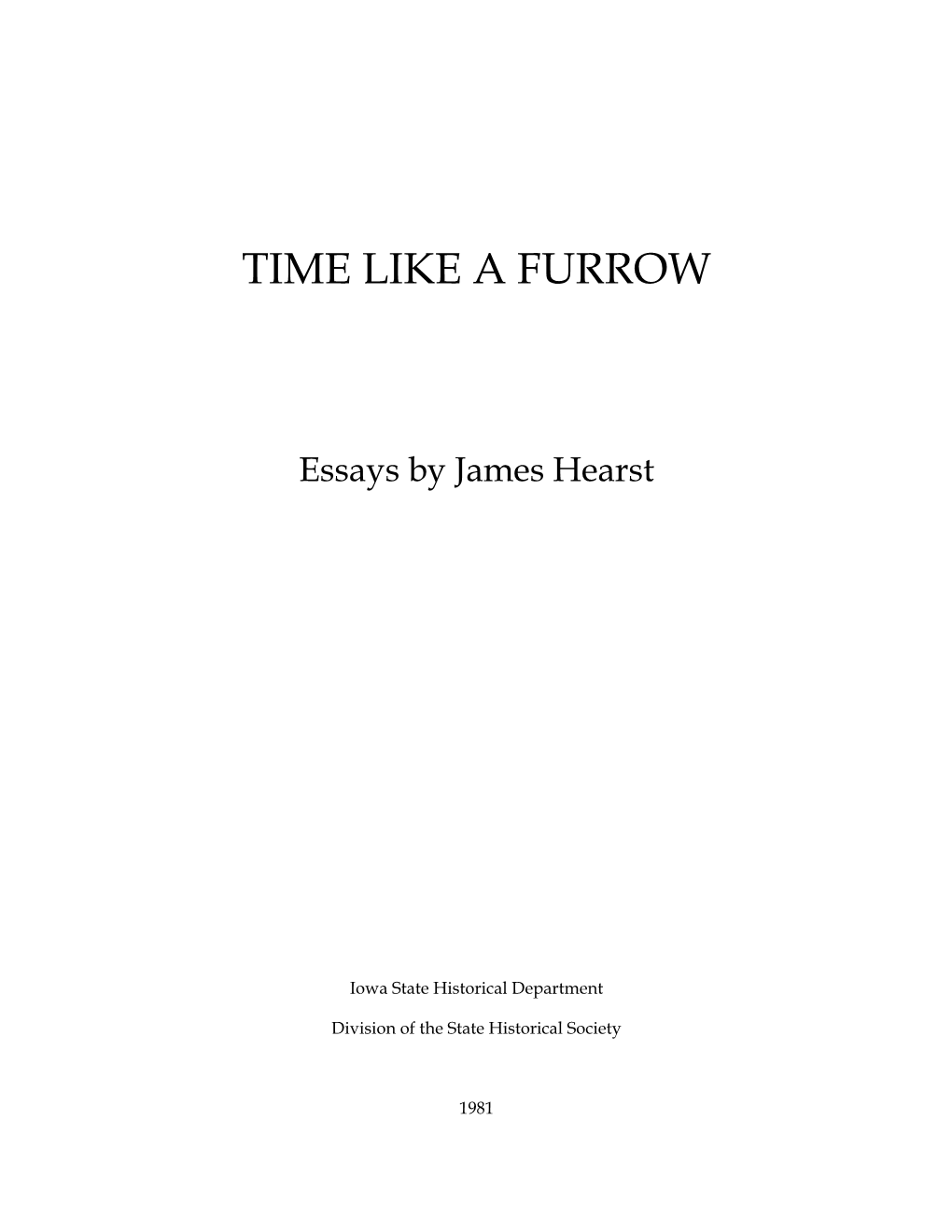 Time Like a Furrow