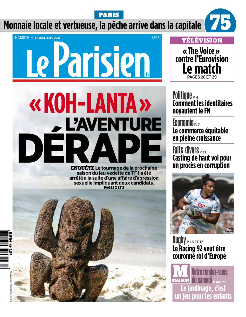 LE PARISIEN SAMEDI 12 MAI 2018 02 FAIT DU JOUR @Le Parisien