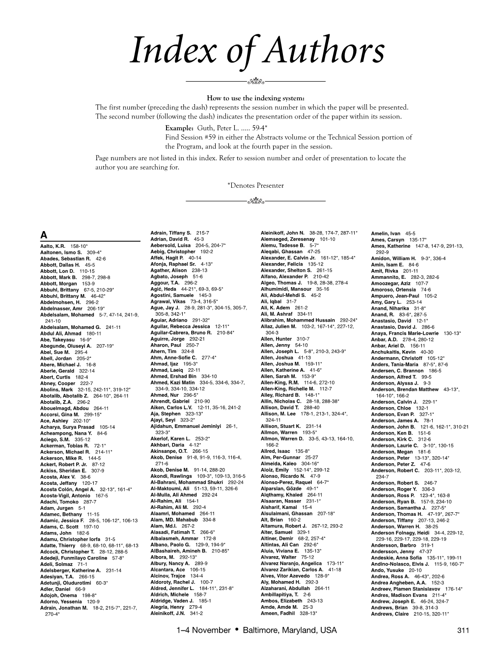 Index of Authors