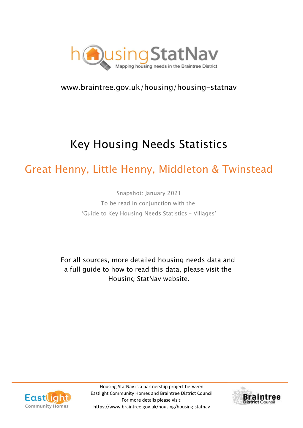 Key Housing Needs Statistics