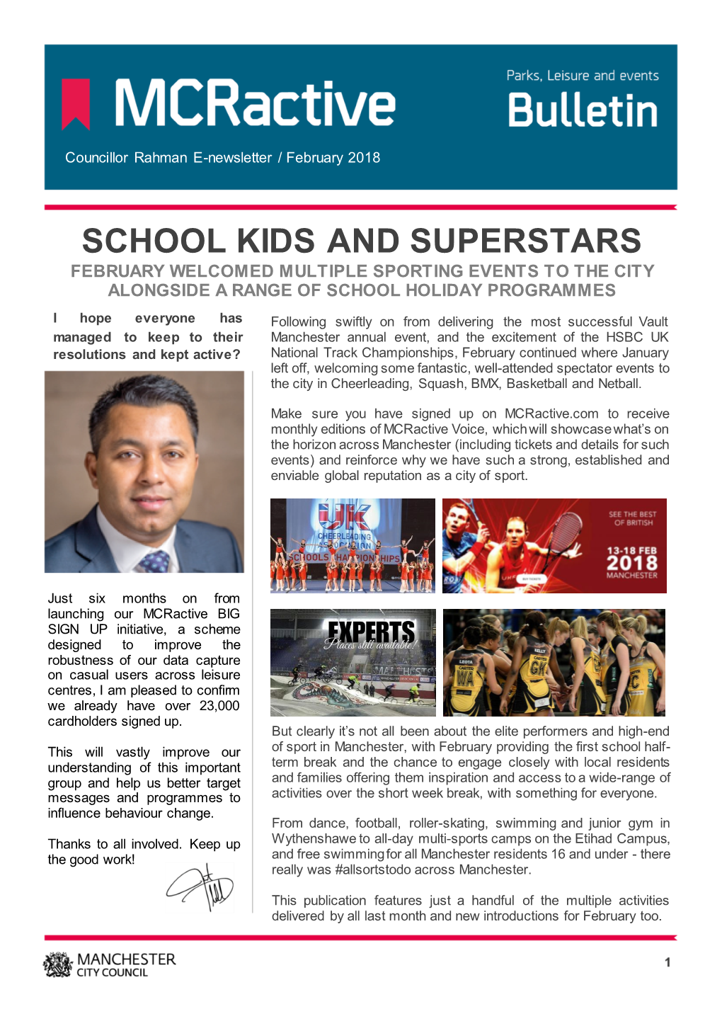 School Kids and Superstars February Welcomed Multiple Sporting Events to the City Alongside a Range of School Holiday Programmes