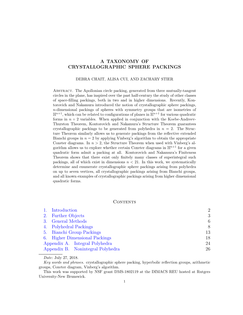 A Taxonomy of Crystallographic Sphere Packings