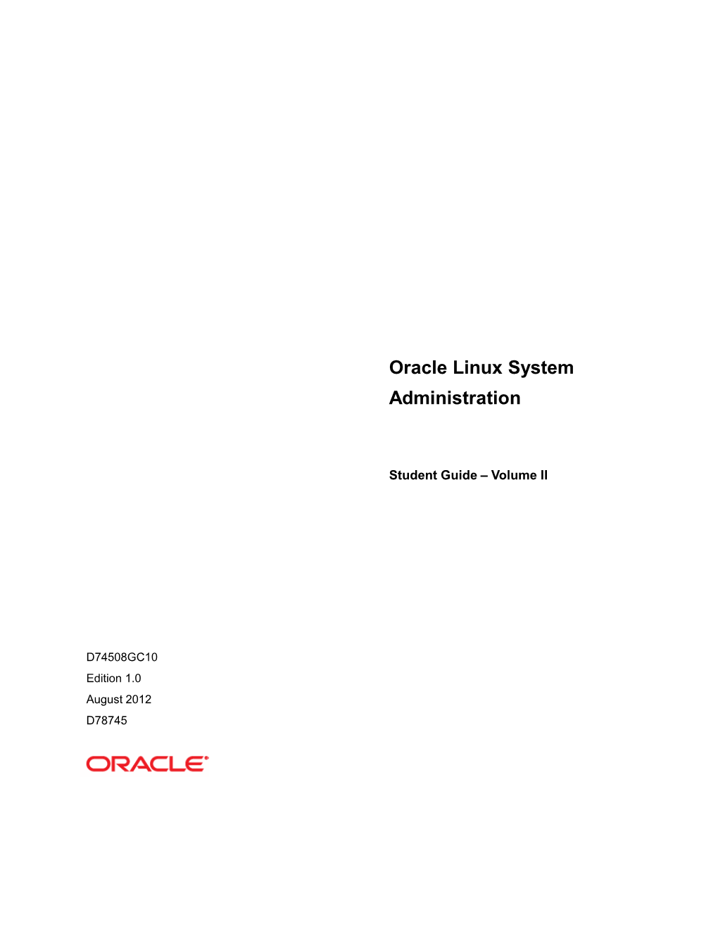 Oracle Linux System Administration