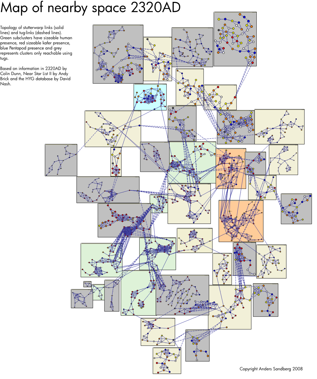 Map of Nearby Space 2320AD HYG 197