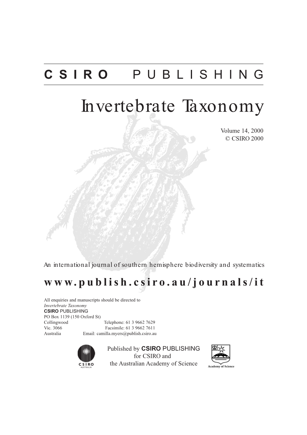 Invertebrate Taxonomy