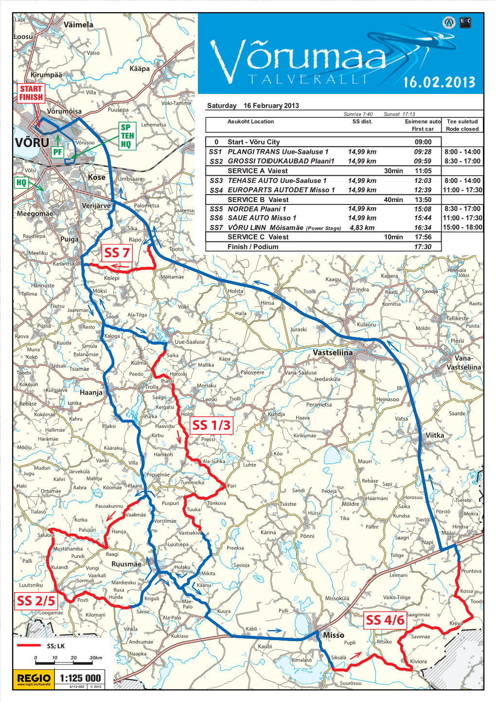 Üldkaart / Rally Maps