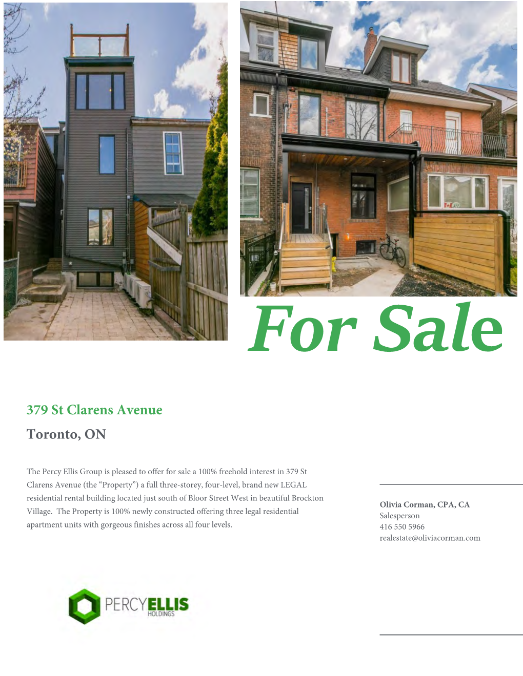 379 St Clarens Avenue Toronto, ON