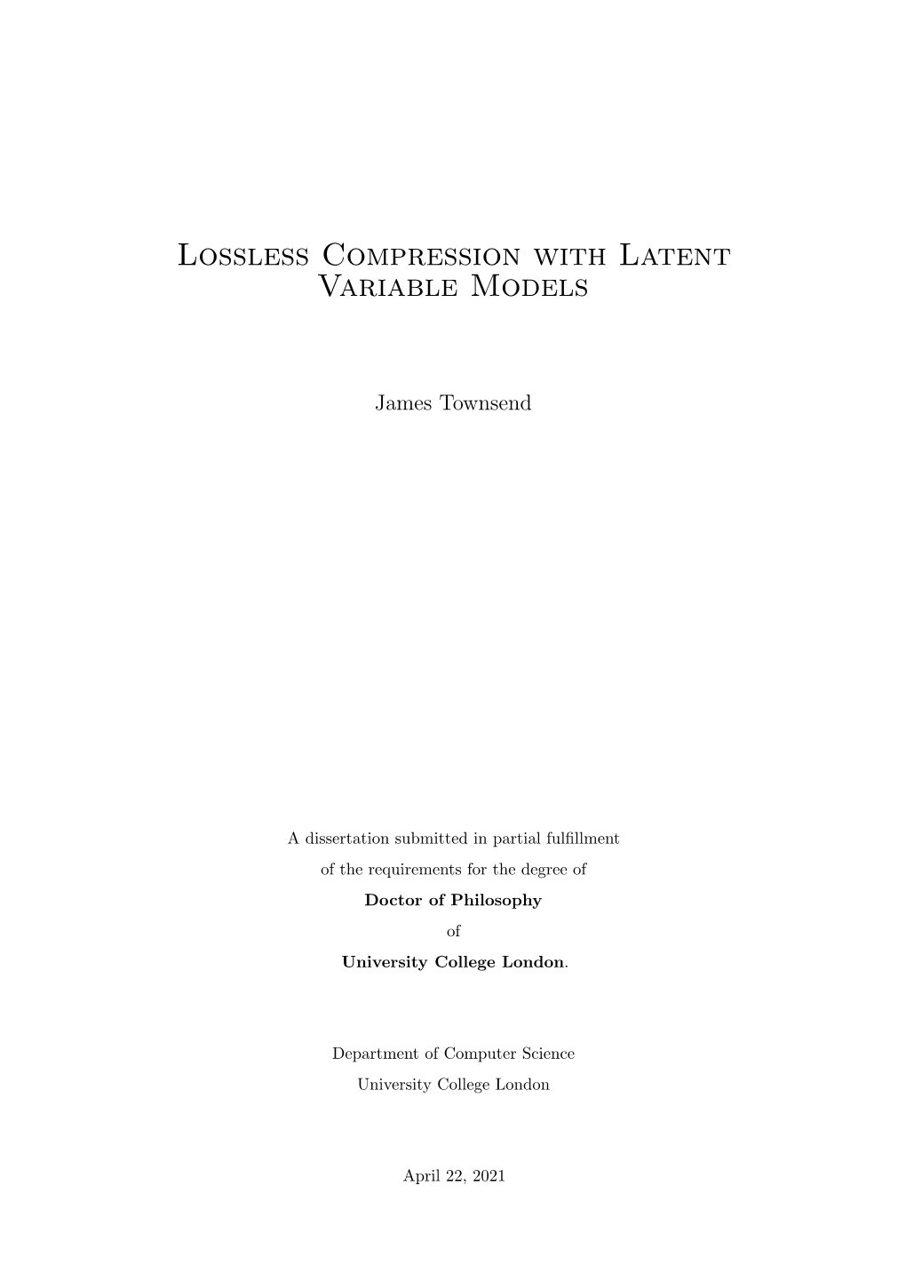 Lossless Compression with Latent Variable Models