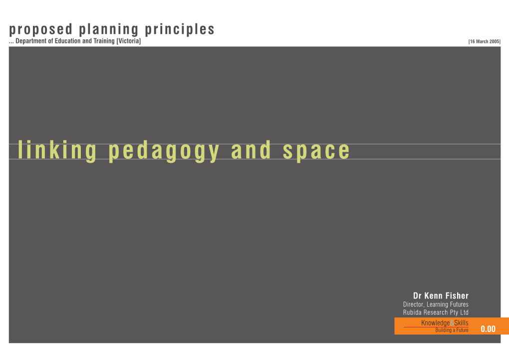 Linking Pedagogy and Space