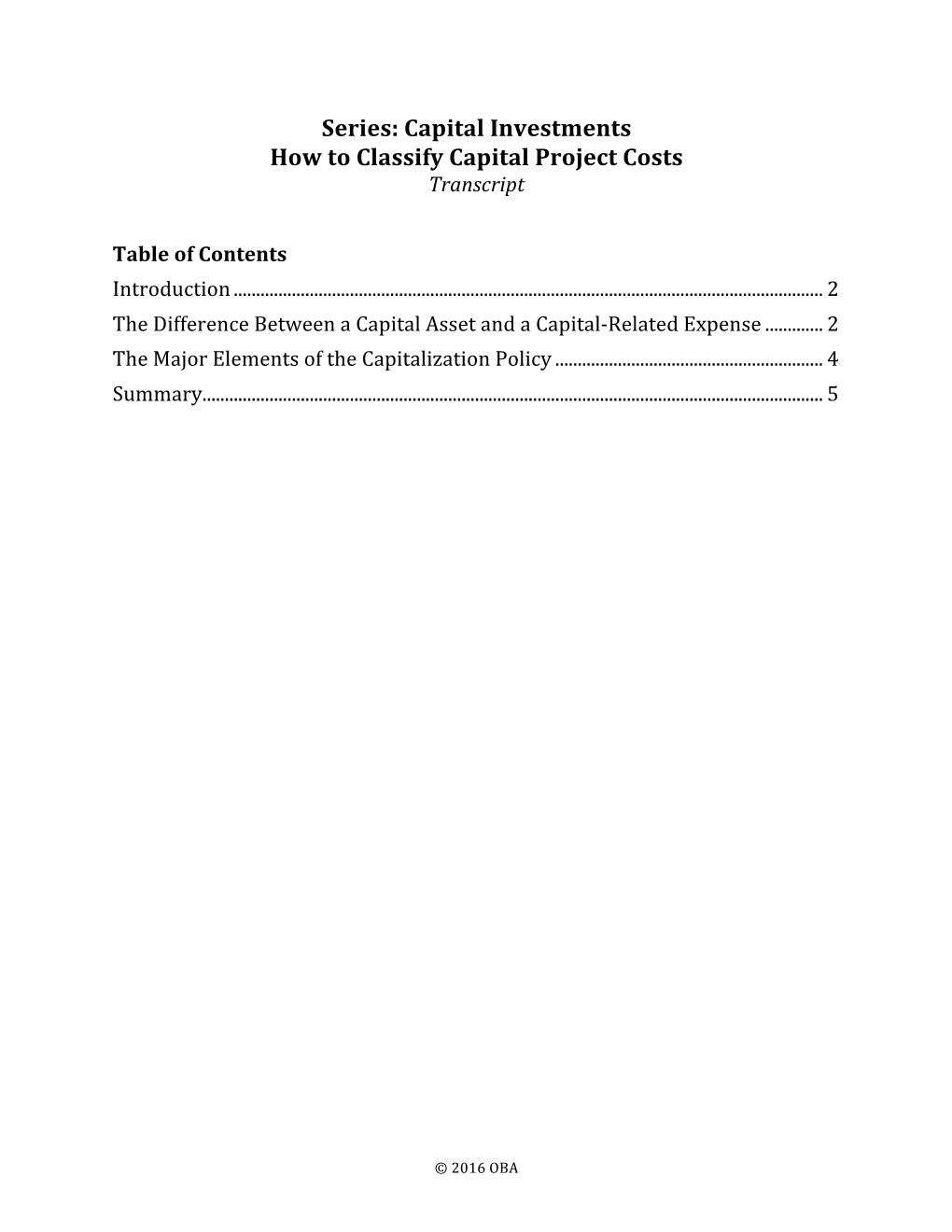 2 Classify Capital Cost Transcript