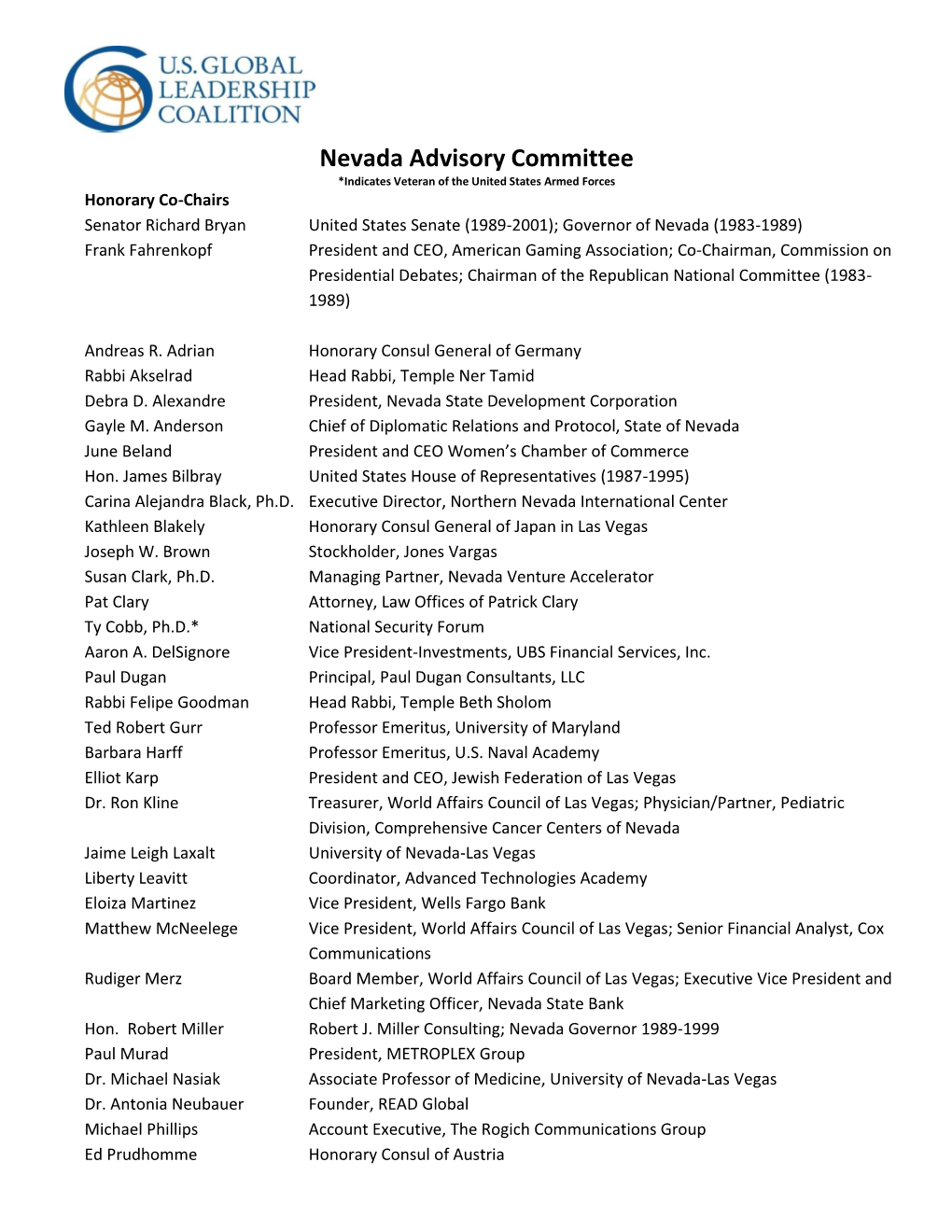 Nevada Advisory Committee