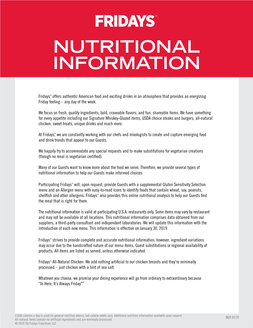 Nutritional Information