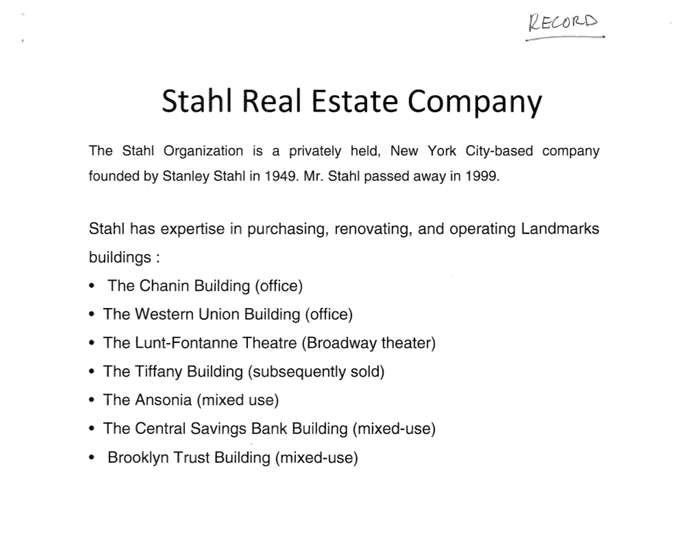 Stahl Real Estate Company