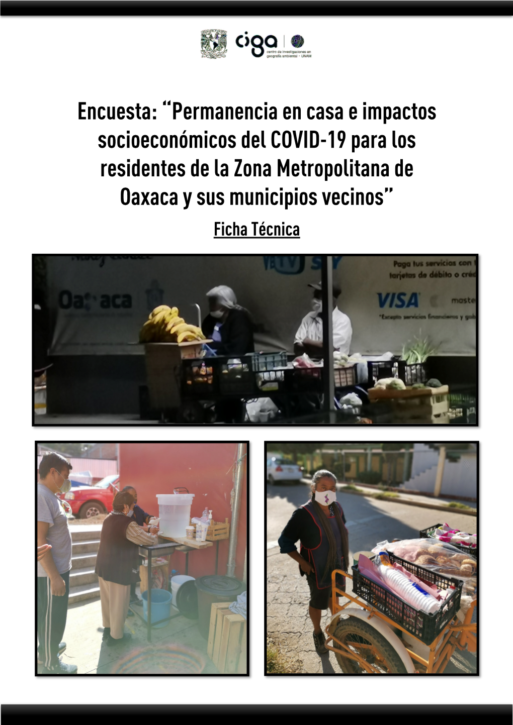 Permanencia En Casa E Impactos Socioeconómicos Del COVID-19 Para Los Residentes De La Zona Metropolitana De Oaxaca Y Sus Municipios Vecinos” Ficha Técnica