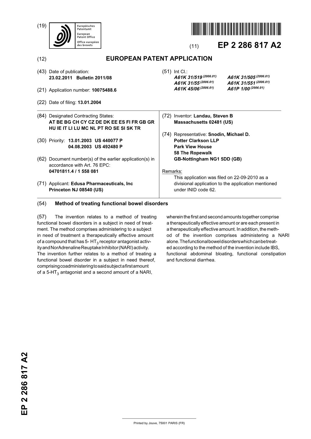 Method of Treating Functional Bowel Disorders